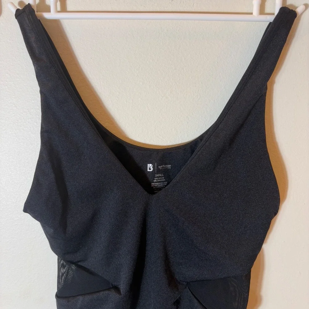 Buffbunny Collection One Piece Swimsuit Womens Small Black Cutout Mesh Swimwear
